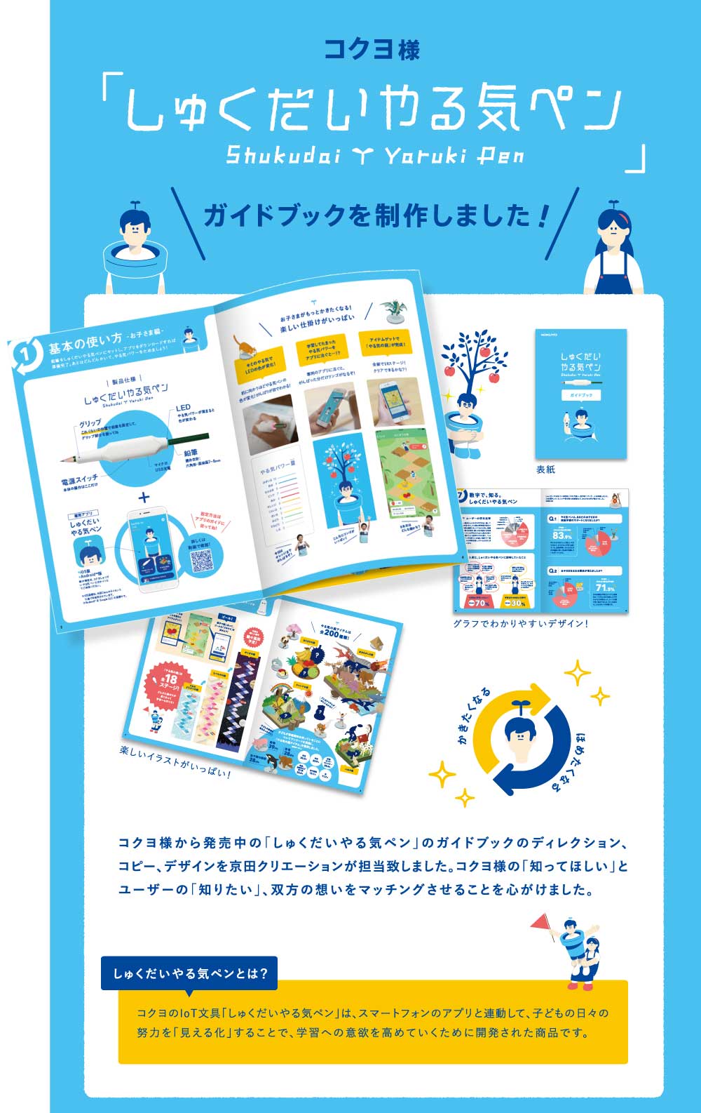 コクヨ様「しゅくだいやる気ペン」ガイドブックを制作しました！